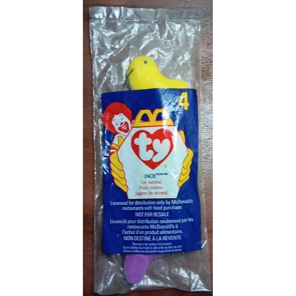 Sealed McDonalds TY Beanie Baby #4: Inch Mint